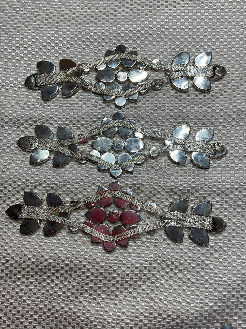 Three Fancy Crystal Rhinestones Appliqué Sew On Wedding Dress Decor - Picture 7 of 12